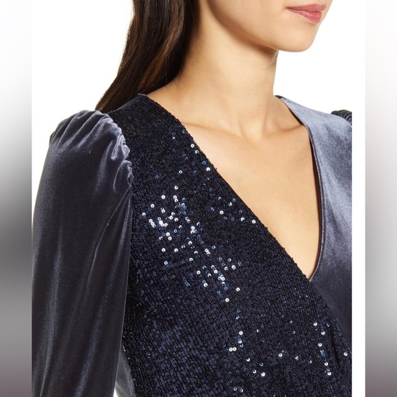 Nwt Bailey 44 sequin selby dress formal night out long sleeve revolve - Picture 5 of 9